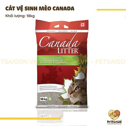 CÁT VỆ SINH CANADA CHO MÈO - 18kg