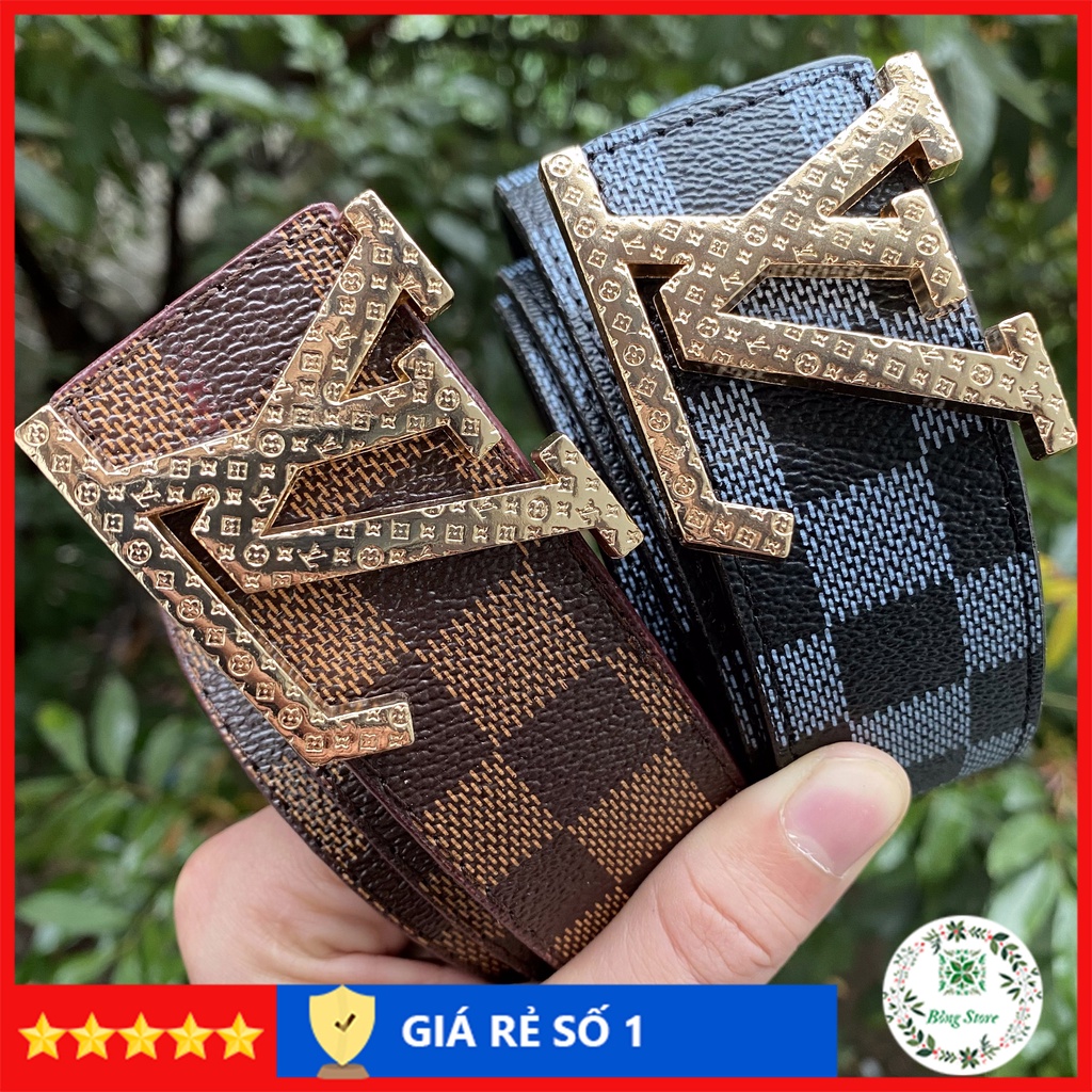Thắt lưng nam lv thời trang cao cấp dây lưng nam mặt kim loại nguyên khối trẻ trung lịch lãm TLLV002-B1