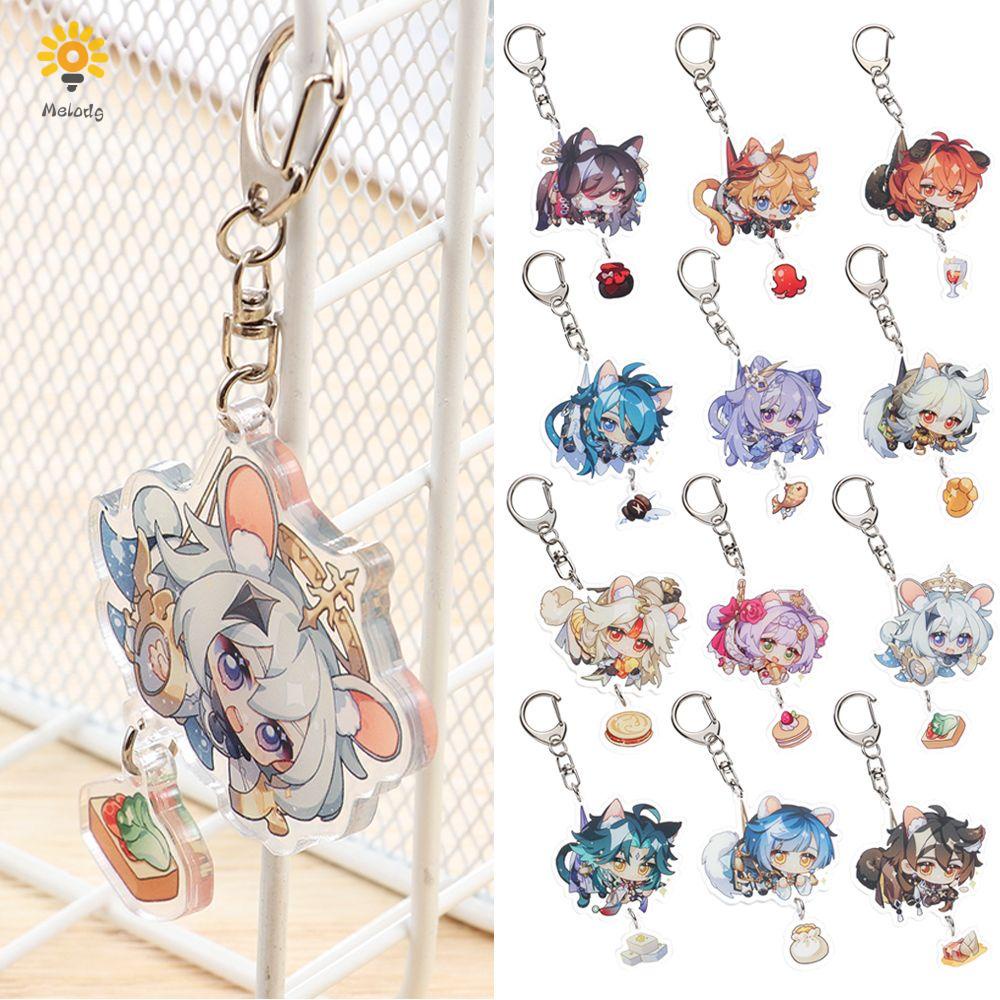 Móc Khóa Bằng Acrylic Họa Tiết Hoạt Hình Genshin Dễ Thương Dùng Làm Móc Khóa