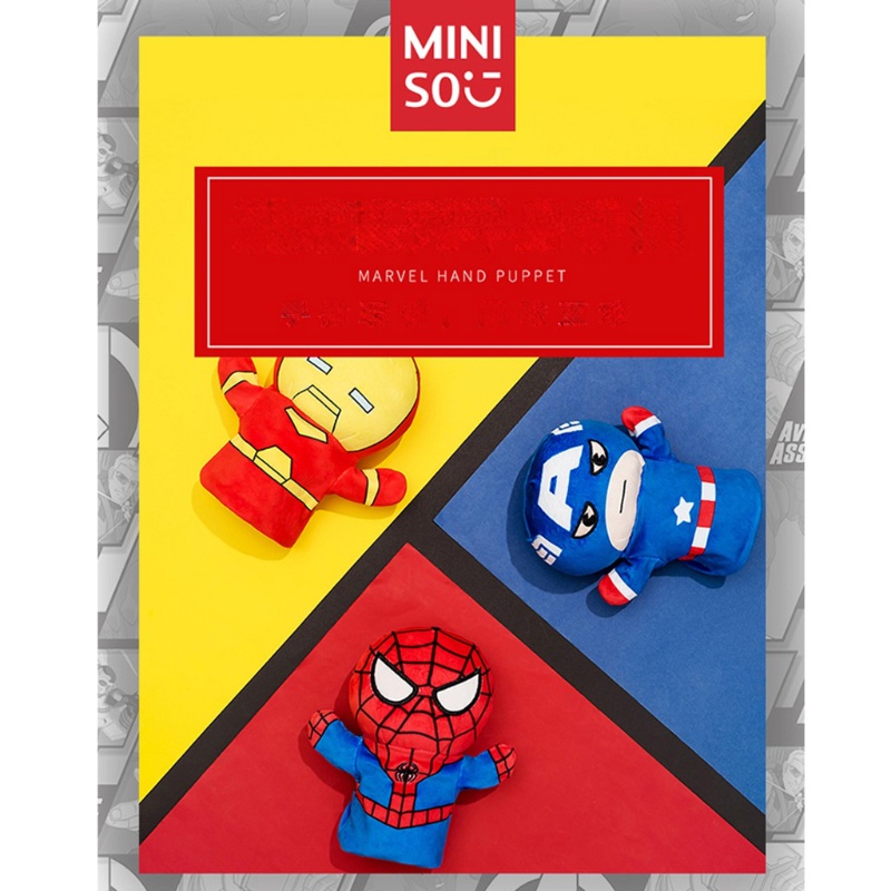 Găng tay múa rối hình Spiderman Iron Man Marvel đáng yêu