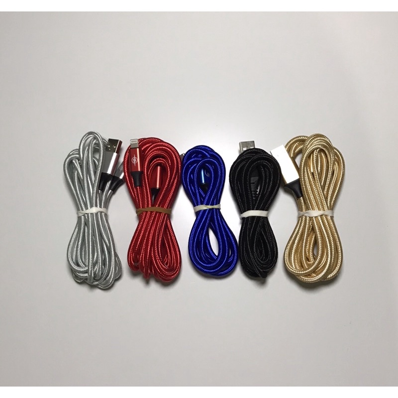 Dây sạc dù 2m ,3m dành cho lP 5//6/6s/6plus /6splus/7/8/7plus/8plus