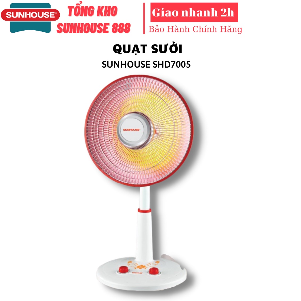 Quạt sưởi halogen Sunhouse SHD7005 công suất 800W diện tích sưởi 5-15m2 HÀNG MỚI 100%