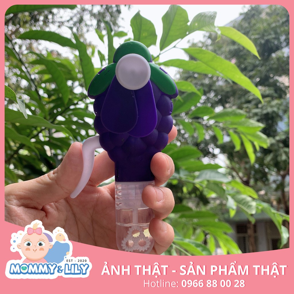 Quạt cầm tay mini kèm thổi bong bóng dễ thương
