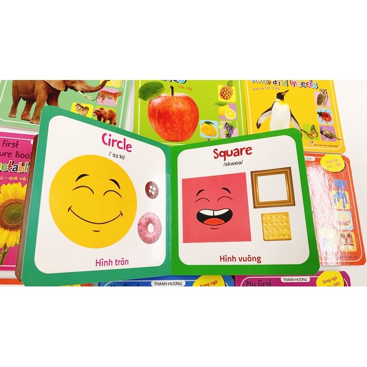 Sách Thư viện hình ảnh đầu tiên nhận biết thế giới xung quanh My First Picture Book song ngữ