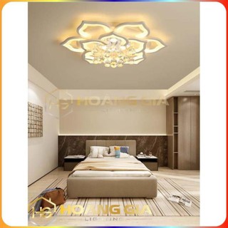 Đèn ốp trần- Đèn phòng khách trang trí 12 cánh có điều khiển, 3 chế độ sáng - Tặng điều khiển từ xa