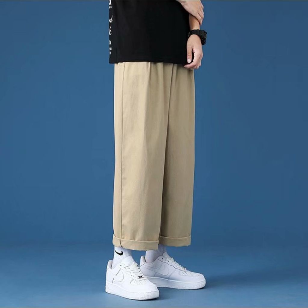 Quần Baggy nam MERCINI quần nam ống suông chất kaki thiết kế cạp chun Basic phù hợp cả nam nữ phong cách Hàn Quốc QD20