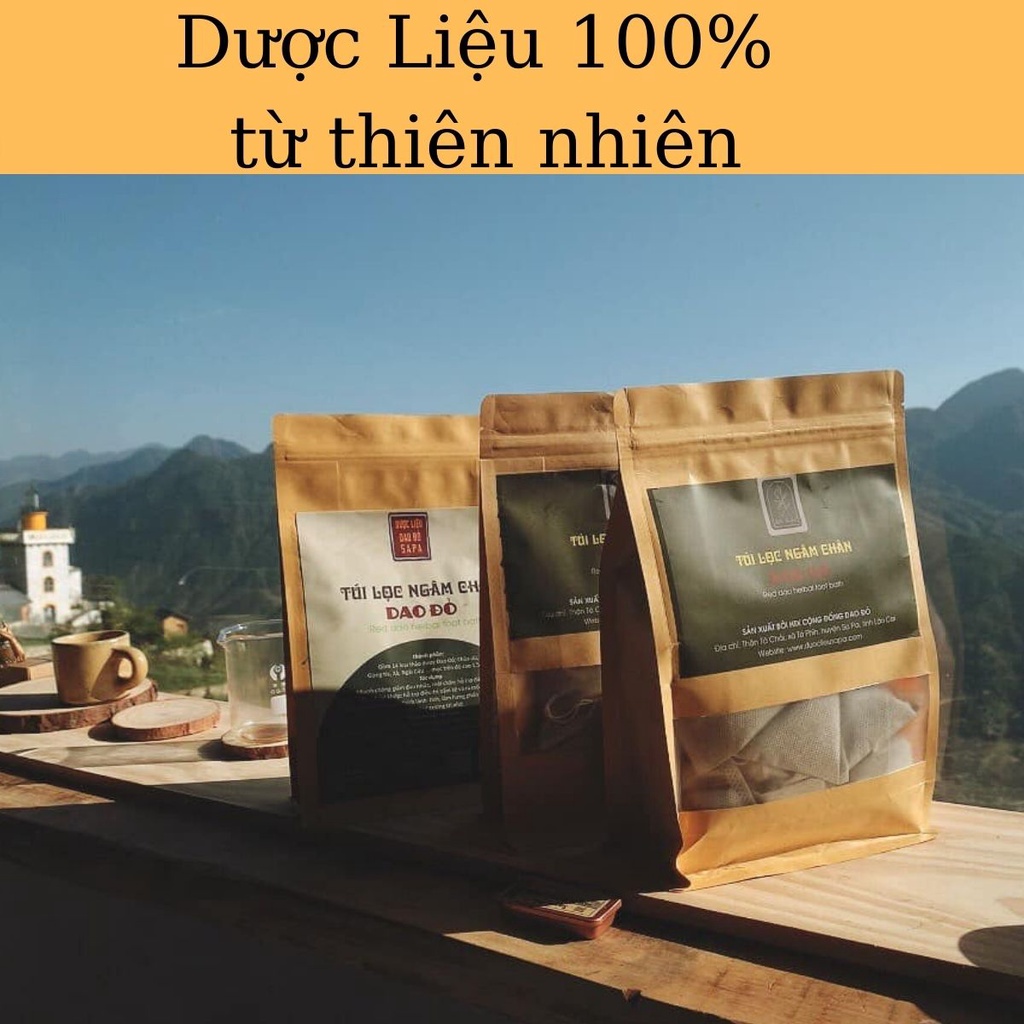 Thảo Dược ngâm chân loại bỏ đau nhức xương,khớp,cơ, mât ngủ của người Dao Đỏ Dược Liệu túi lọc-Sapa Herbal