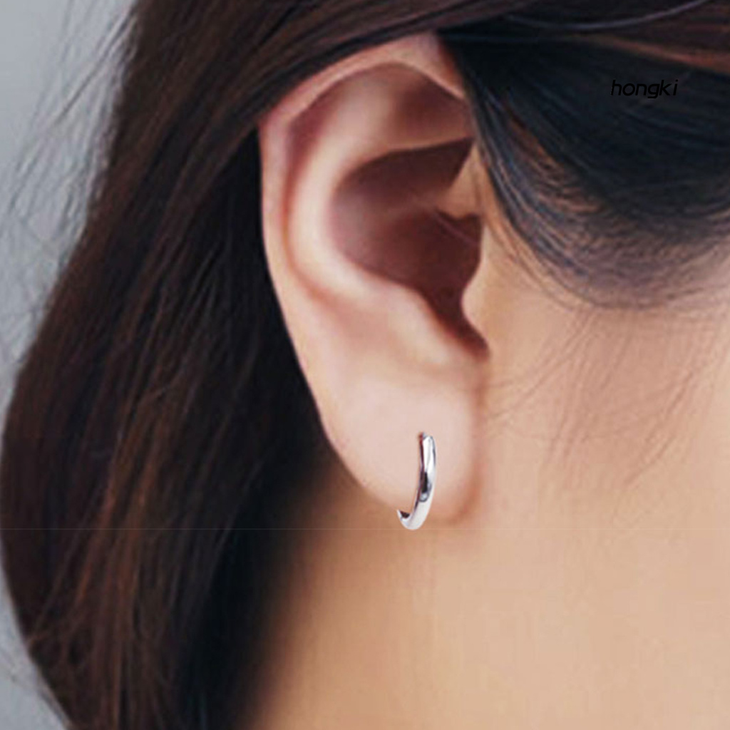 Bông tai dáng tròn đơn giản cho nam và nữ