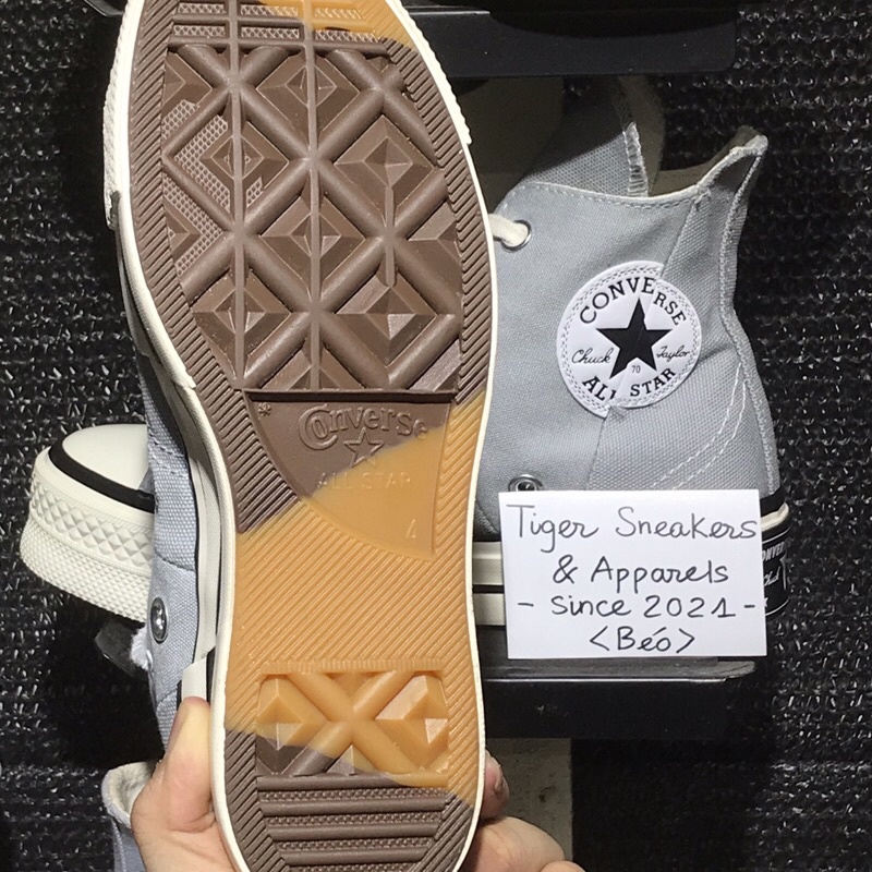 Tiger Sneakers - Giày Converse 1970s Plus Wolf Grey chính hãng cổ cao màu xám | A00741C