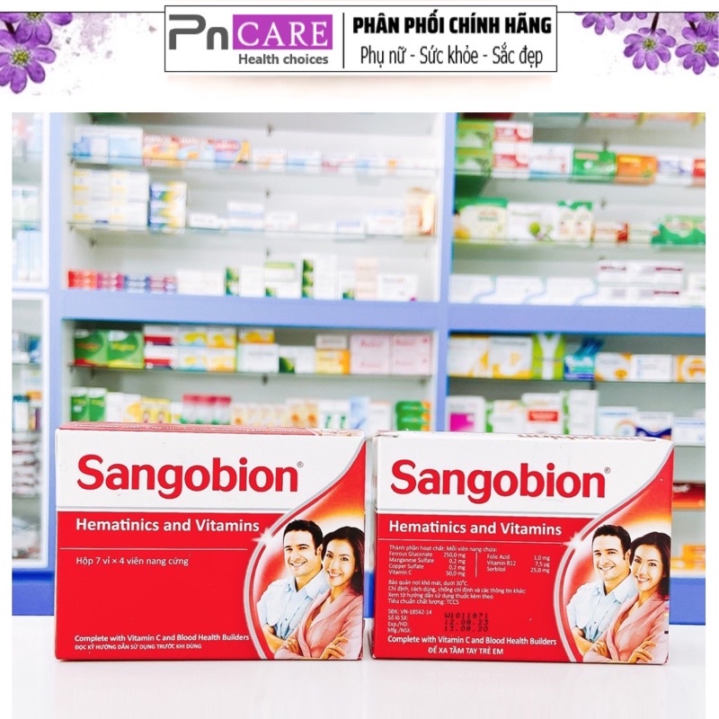 Sangobion - Bổ sung chất sắt, bổ máu thiếu máu nhược sắt