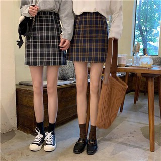 CHÂN VÁY CHỮ A HỌA TIẾT CARO - CHÂN VÁY KẺ KHÓA KÉO CARO ULZZANG - QUẦN GIẢ VÁY CARO