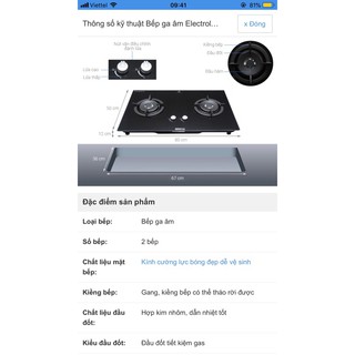 bếp ga âm electrolux