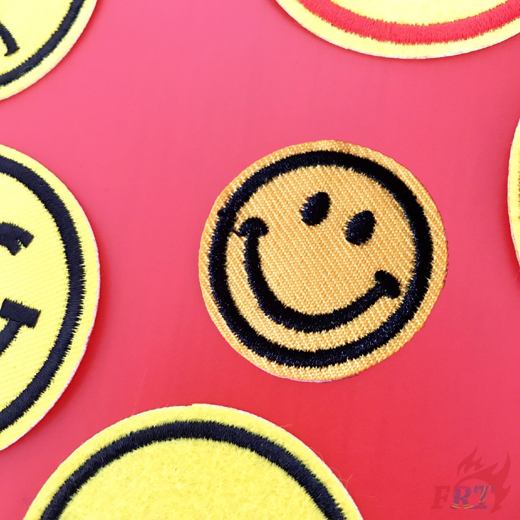 ☸ Fashion Brand：Smiley World - Expression Patch ☸ 1Pc Smile Face Diy Sew on Iron on Patch