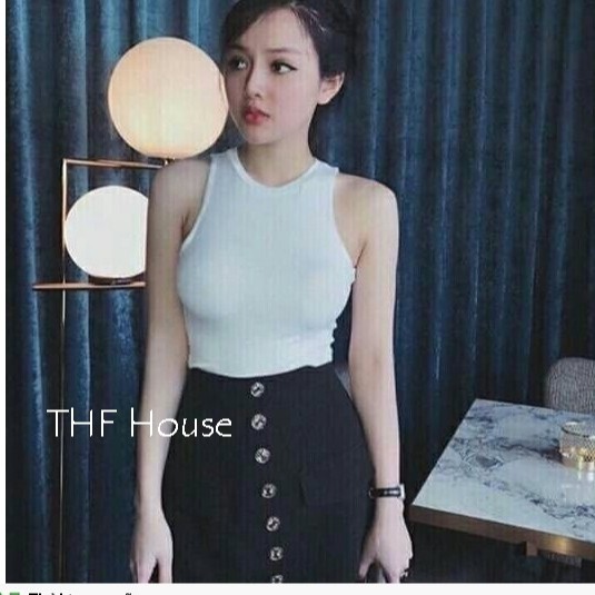 Áo Thun Thể Thao Croptop Ba Lỗ Ngược Trơn THF Shop M9