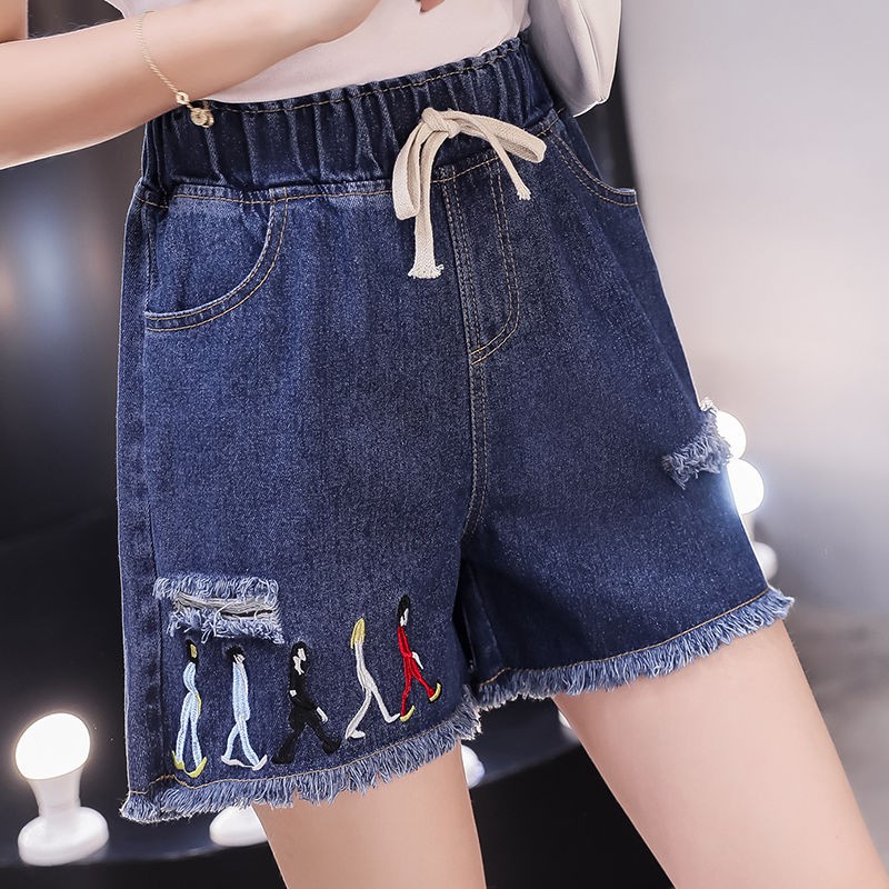 Quần Short Jeans Rách Lưng Cao Thời Trang Cho Nữ 200 Jin | BigBuy360 - bigbuy360.vn