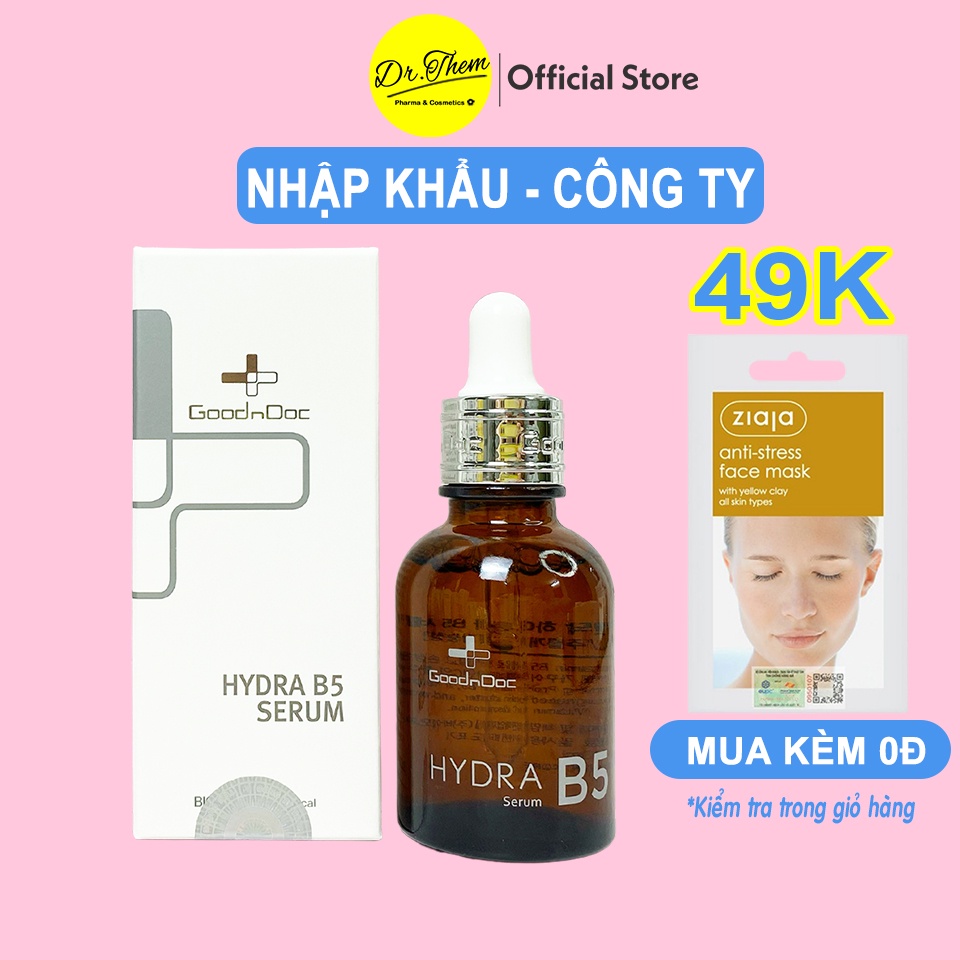 ✅[CHÍNH HÃNG] GOODNDOC Hydra B5 Serum 30ml - Tinh Chất Giúp Làm Cung Cấp Độ Ẩm Cho Da, Giúp Da Tươi Sáng