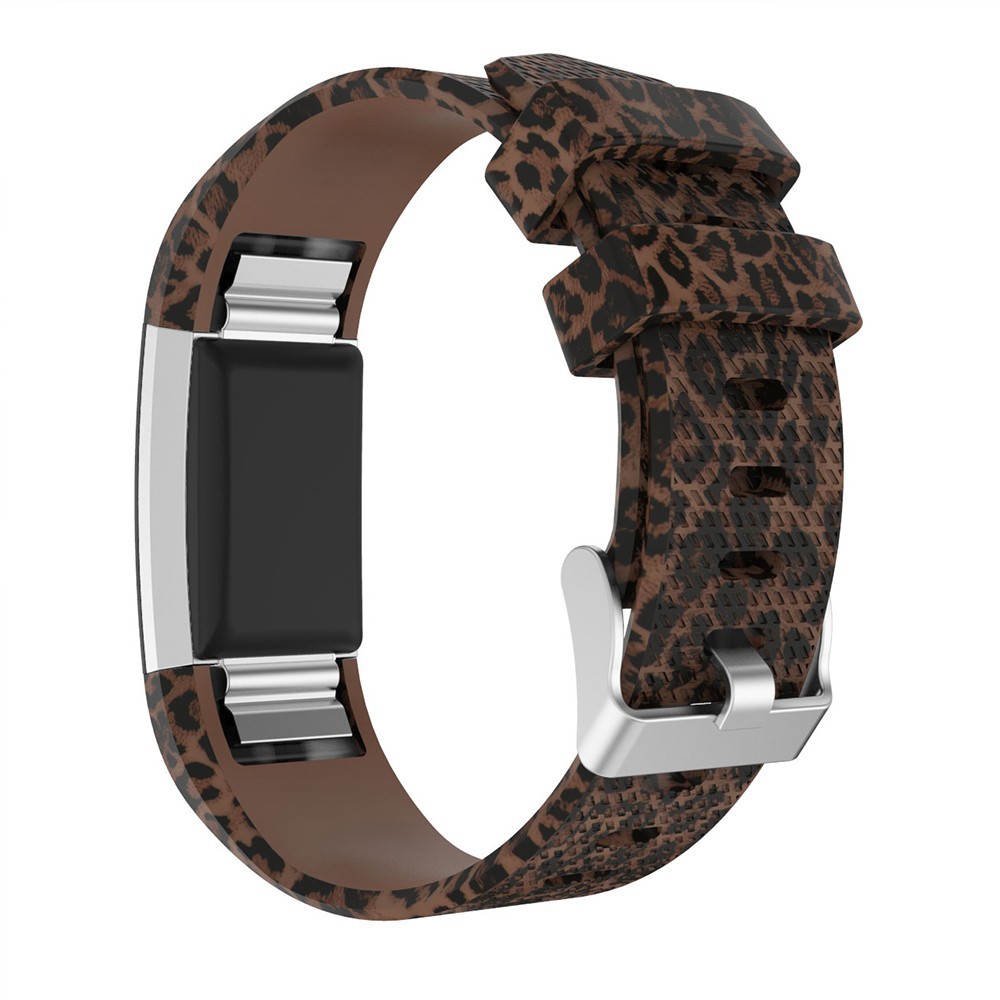 Dây thay thế họa tiết ngụy trang chất liệu silicone cho đồng hồ đeo tay Fitbit Charge 2