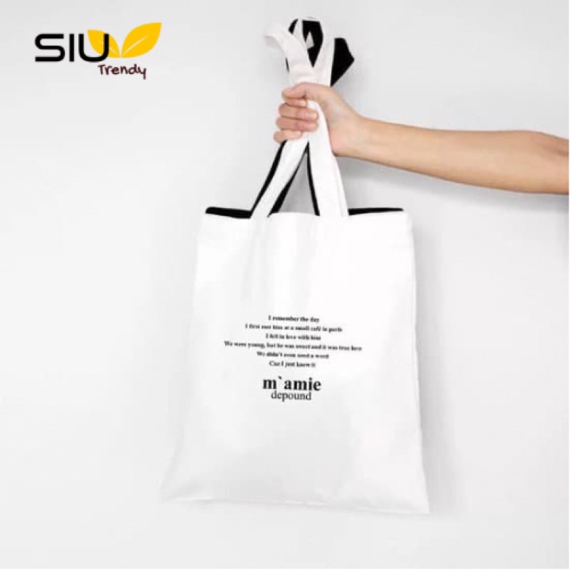 [ video thật]_ Túi Tote loại 1 Hai Lớp In Mamie TT01