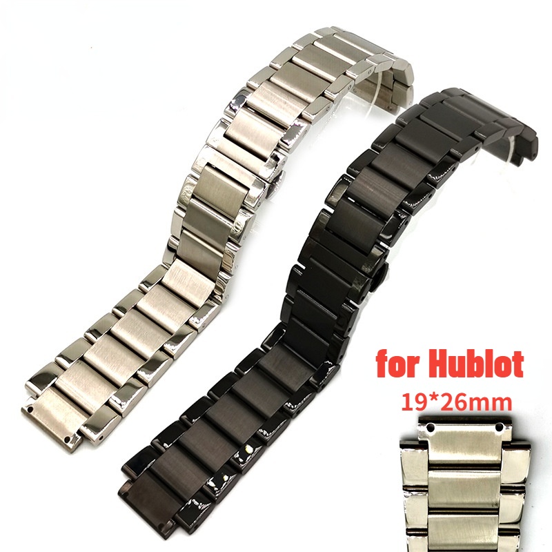 Dây Đeo Inox Màu Trơn Cho Đồng Hồ Thông Minh HUBLOT Big Bang 27mm * 19mm