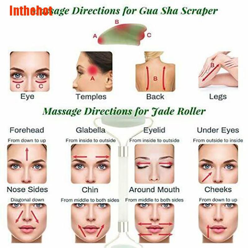 Bộ Sản Phẩm Massage Bao Gồm Cây Lăn Và Đá Ngọc Bích Giúp Thư Giãn Hiệu Quả