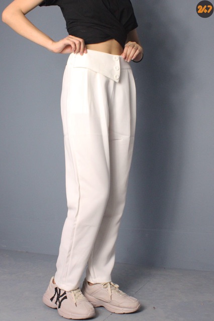 Quần baggy 3 cúc vạt lệch | BigBuy360 - bigbuy360.vn