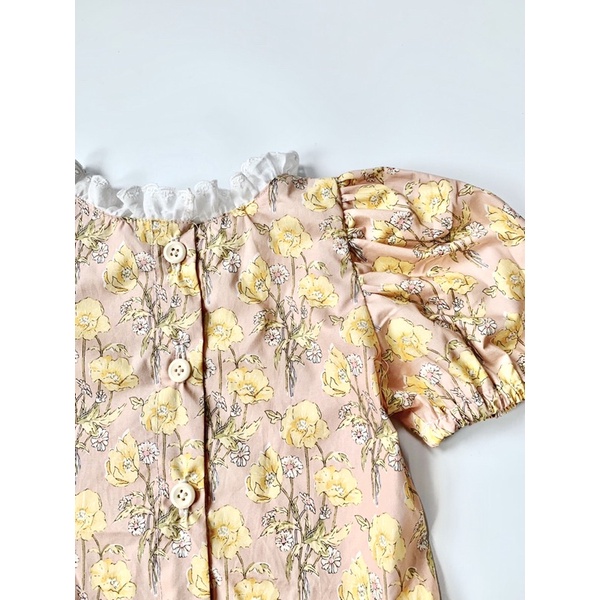 Bộ áo hoa quần chấm bi style Hàn quốc cho bé gái
