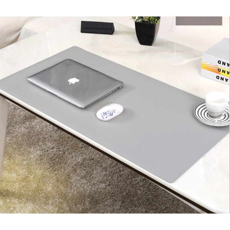 Thảm DA Trải Bàn Làm Việc Cỡ Lớn Deskpad Kiêm Tấm Lót Bàn Làm Việc Size Lớn 120x60, Hai Mặt Chống Nước Nhiều Màu Size