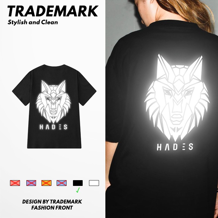 Áo Thun Unisex Tay Lỡ Hdes Version 2 Phản Quang, áo phông streetwear nam nữ màu đen