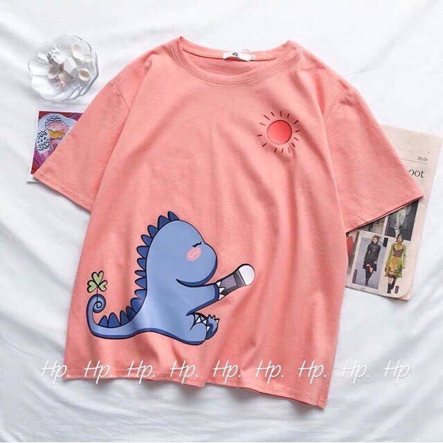 Áo thun tay lỡ form rộng 🍒FREESHIP🍒 Giảm 10K khi nhập [ Áo phông ] Áo thun unisex  Khủng long CA | BigBuy360 - bigbuy360.vn