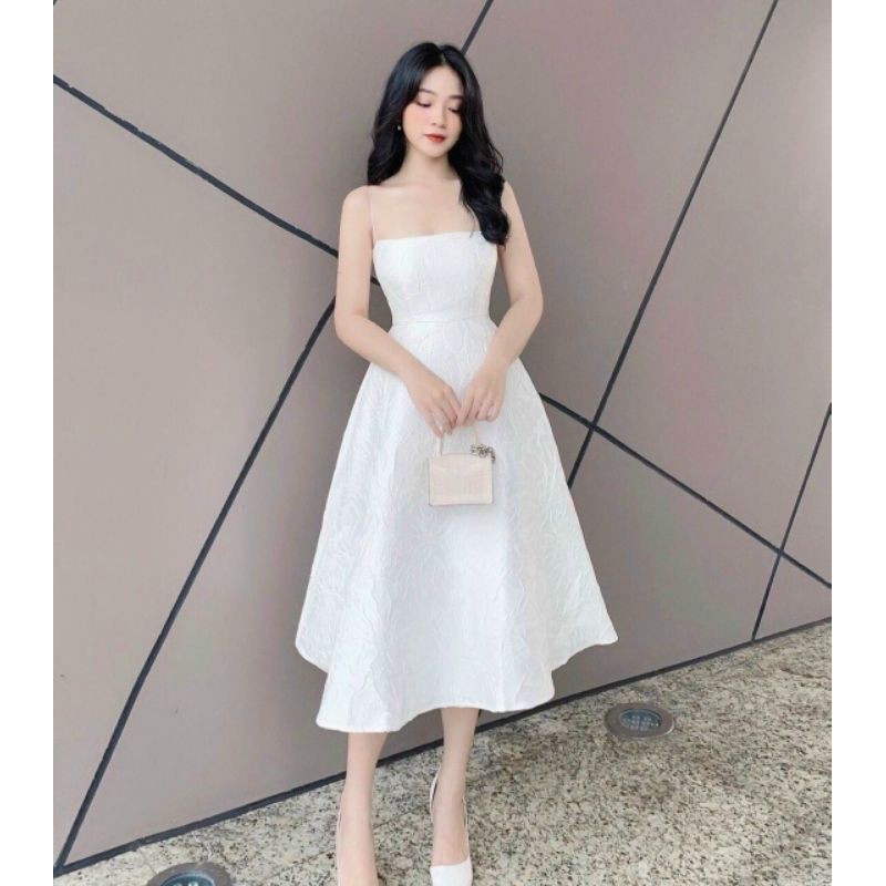 Đầm gấm hai dây | BigBuy360 - bigbuy360.vn