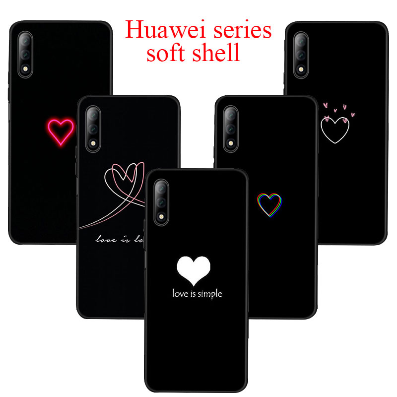 QD35 Love Heart Simple Style Soft Silicone Case for Huawei P20 P30 Lite P20 P30 Pro P Smart Z Plus 2019 | BigBuy360 - bigbuy360.vn