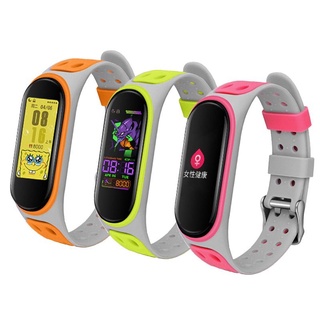 Miband 5 6 - Dây Silicon mềm hai khóa nhiều màu sắc dành cho Xiaomi Miband 5 và Miband 6