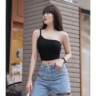 Croptop 1 dây lệch vai