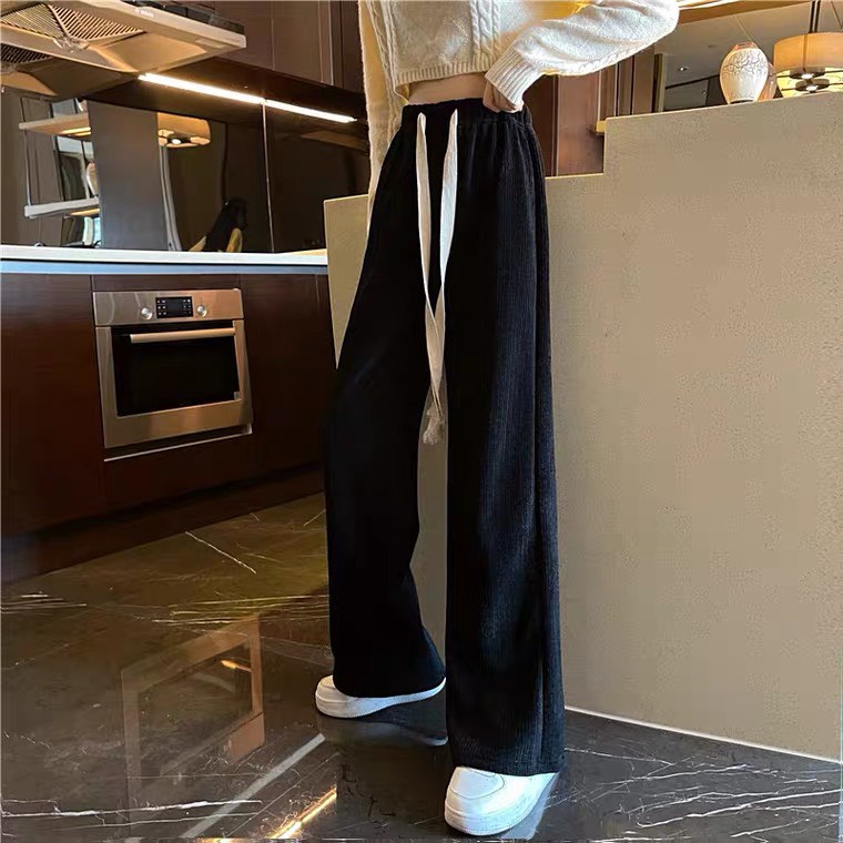 Quần Ống Rộng Nam Nữ Dây Rút Cạp Cao Phong Cách ULZZANG - Kiểu Dáng Unisex Cá Tính | BigBuy360 - bigbuy360.vn