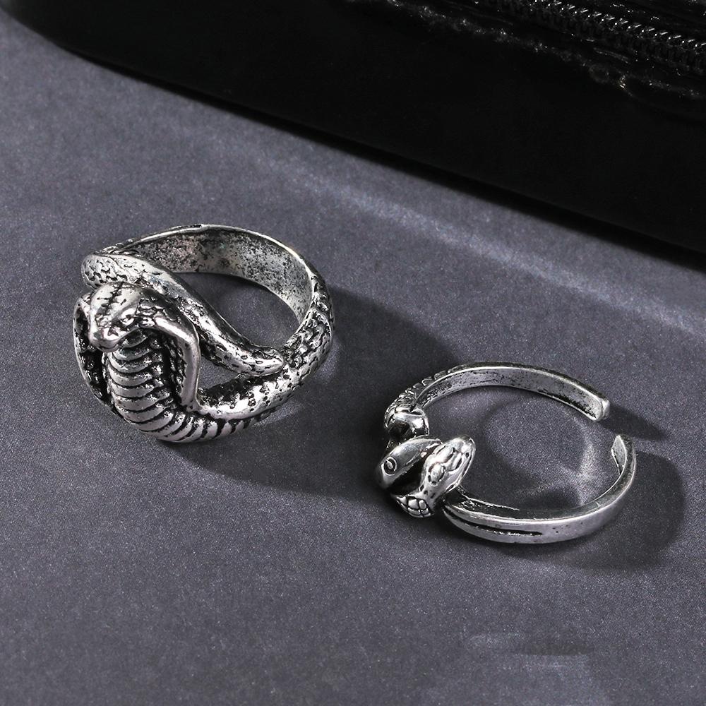 Nhẫn Hình Rắn Thời Trang Vintage Có Thể Điều Chỉnh Kích Cỡ