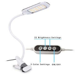 Đèn Đọc Sách Kẹp Bàn 3 Màu 11 Cấp Độ 5w