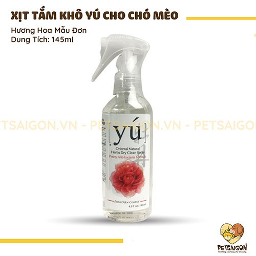 [CHÍNH HÃNG] XỊT TẮM KHÔ YU CHO CHÓ MÈO - 145ML