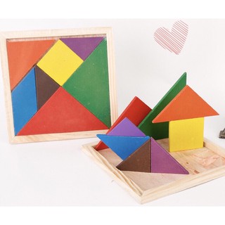 Bộ Xếp Hình Tangram Đơn Cho Bé