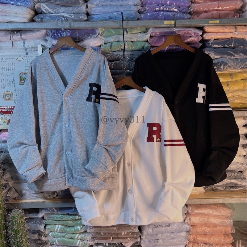 Áo Khoác Cardigan Nam Nữ Chất Nỉ Bông Có Ảnh Thật