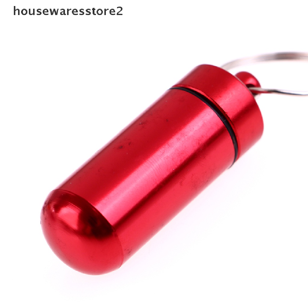 [housewaresstore2] Hộp Đựng Thuốc Bằng Nhôm Chống Nước Có Móc Khóa