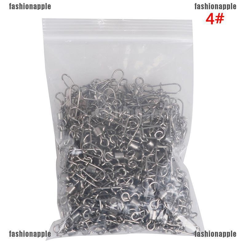 ❀❀ Fad Set 200 Móc Nối Mồi Câu Cá Xoay Được Bằng Thép Không Gỉ