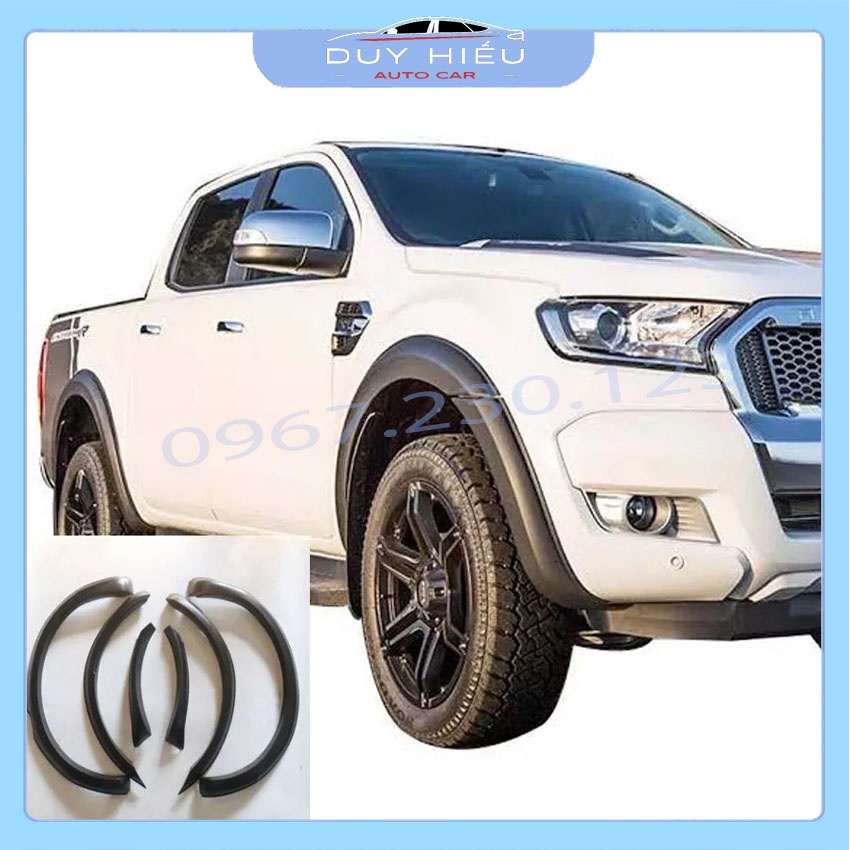 Ốp viền cua lốp nhỏ, viền bánh xe Ford Ranger 2016-2021 bản có cảm biến và không cảm biến