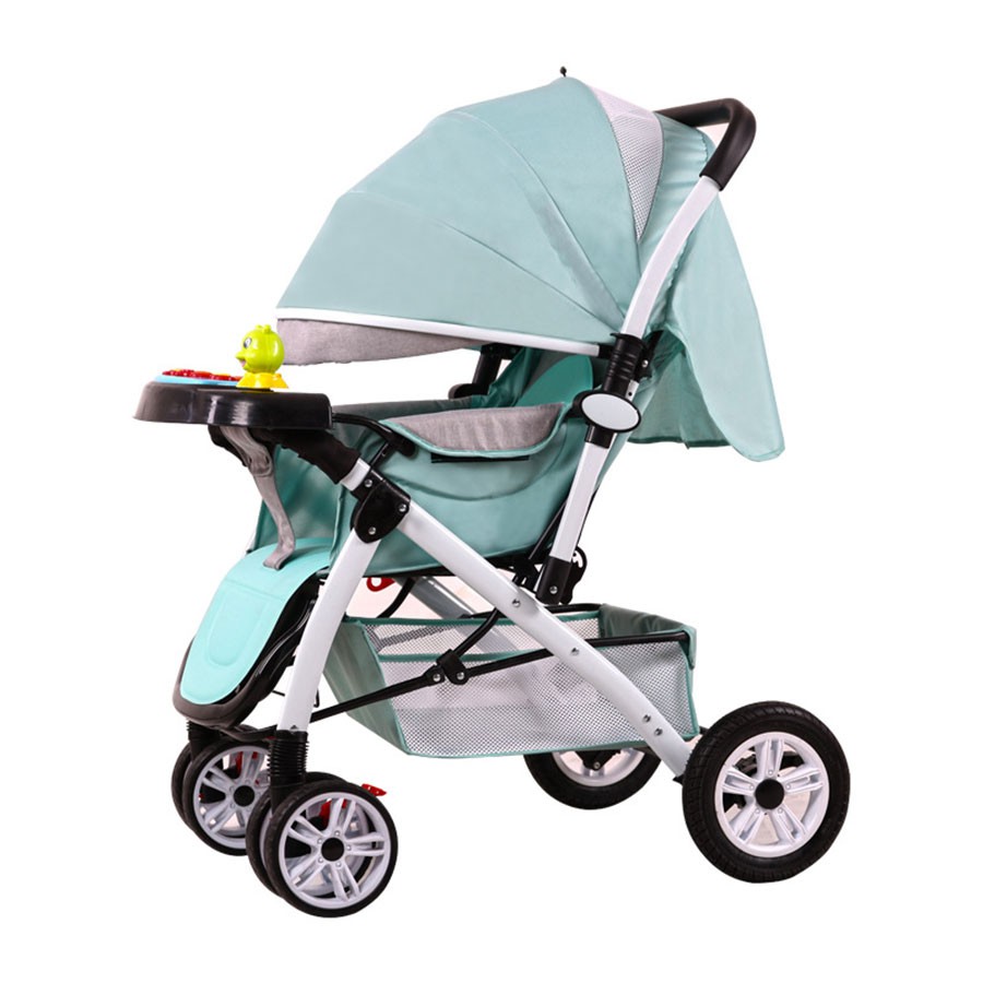 [BÁNH TO] Xe Đẩy Cho Bé 2 Chiều 3 Tư Thế Cao Cấp, Xe Đẩy Bánh Cao Su Đặc 25Cm Siêu Êm Ái - Bafaby Kids