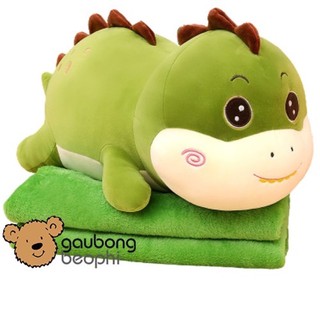 Sét Gấu Bông Có Mền 3in1 Khủng Long Mât Lồi