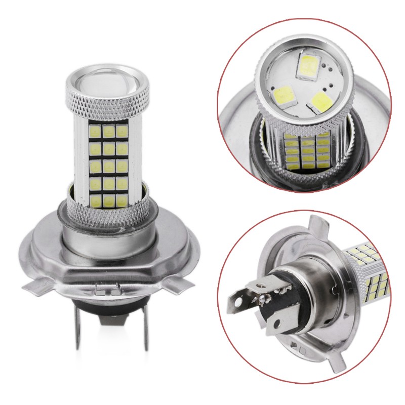 Bóng đèn sương mù DC 12V H4 2835 63 hạt đèn LED 6000K ánh sáng trắng dành cho ô tô