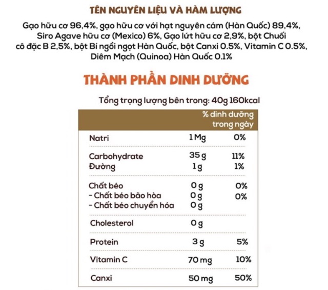 Bánh ăn dặm hữu cơ Ildong cho bé 7m+ lon cao 40g