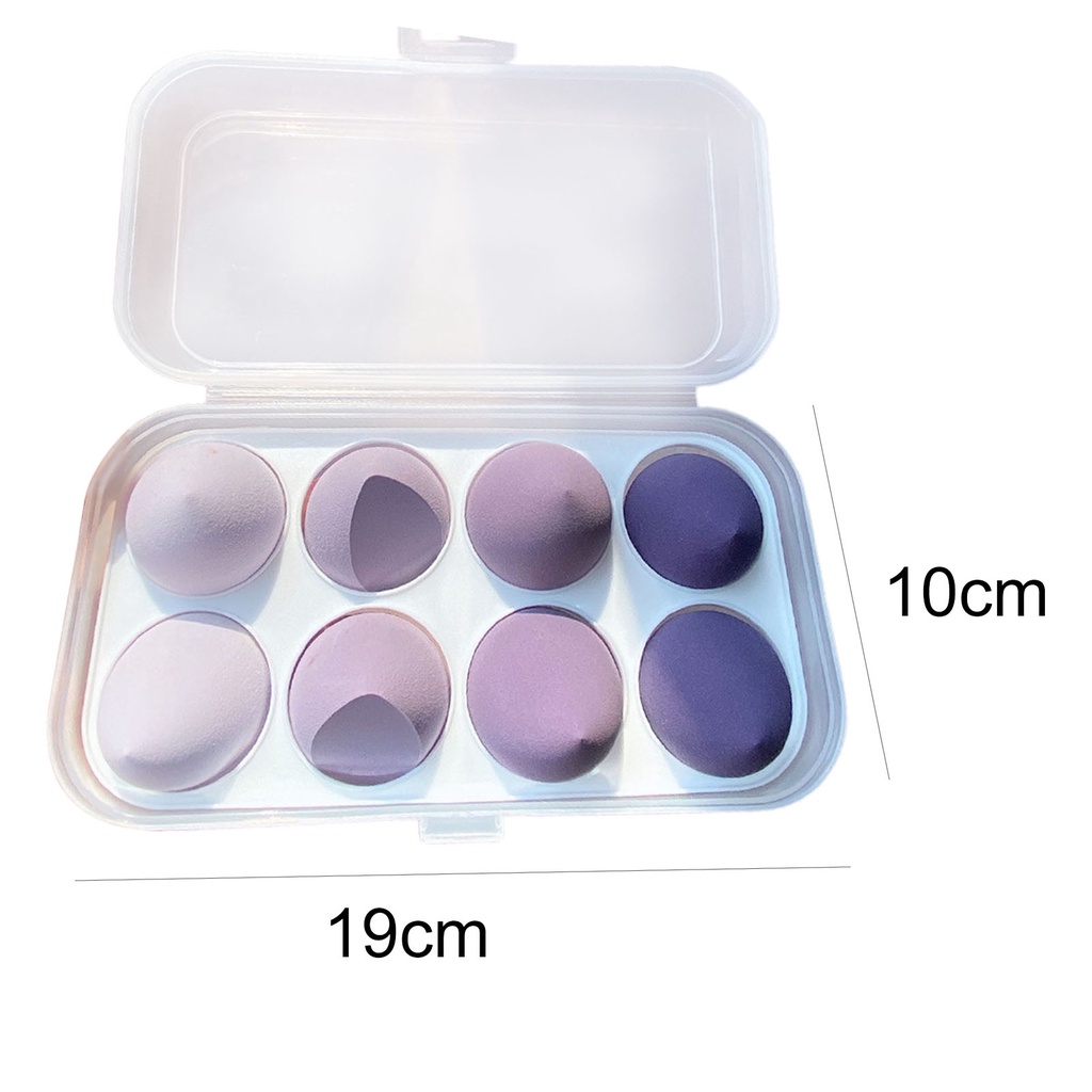 Set 8 Mút Trang Điểm Hình Giọt Nước Không Biến Dạng Khô Và Ướt Cho Nữ