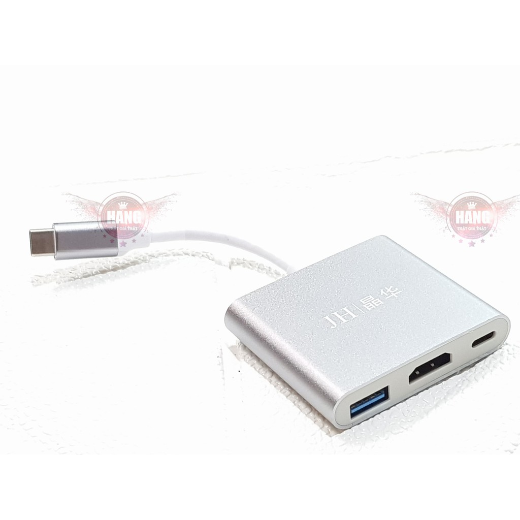 Usb Type-C To USB-C 4K HDMI USB 3.0, 3 trong 1, sạc cho laptop, macbook - Jinghua Z330