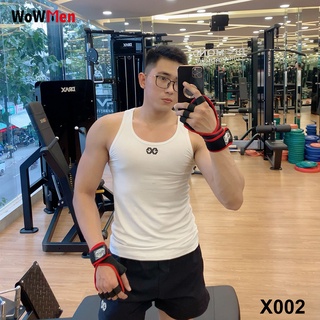 Áo ba lỗ nam tập gym, áo 3 lỗ nam thể thao cotton gân co giãn 4 chiều ôm body - X002