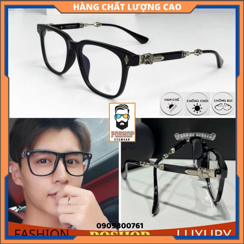 GỌNG KÍNH CẬN CHROME MẮT KÍNH UNISEX  NAM NỮ CHỐNG UV400 THỜI TRANG SÀNH ĐIỆU  HÀNG XỊN